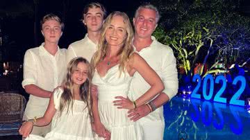 Angélica celebrou o Ano Novo com o marido, Luciano Huck, e os filhos do casal - Instagram/ @angelicaksy
