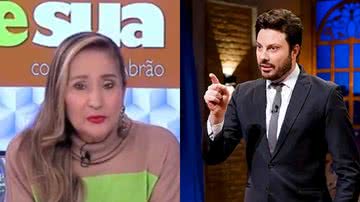 Danilo Gentili colocou uma foto de Sonia Abrão na privada como resposta à geladeira da apresentadora - Reprodução/RedeTV!/SBT