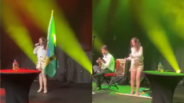 Bebel Gilberto pisoteou bandeira do Brasil nos EUA - Reprodução/Twitter