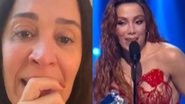 Claudia Raia se emociona com vitória de Anitta no VMAs 2022 - Instagram e MTV