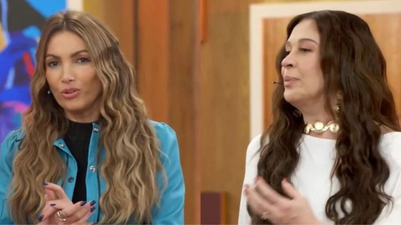 Claudia Raia corrige Patrícia Poeta ao vivo no ‘Encontro - Reprodução/TV Globo