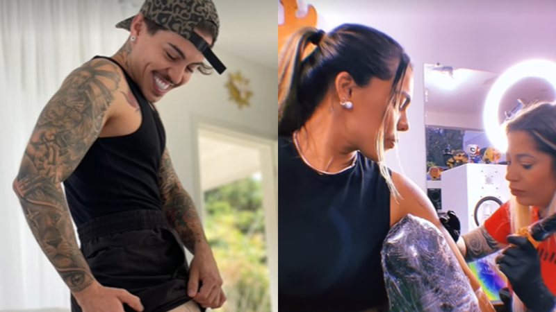 Biel e Tays Reis fizeram tatuagens em homenagem a filha - Instagram/@taysreis e @biel