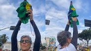 Cássia Kis foi a uma manifetsação contra o resultado das eleições - TikTok/@josehenriquenaegele