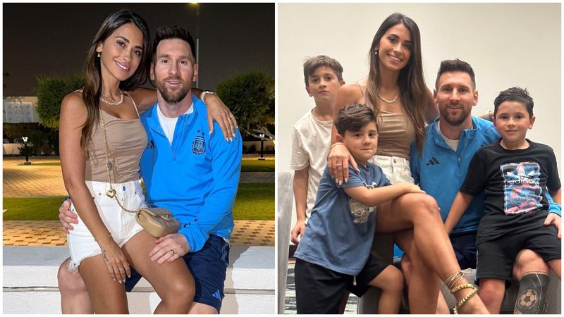 Messi aproveitou o dia de folga na presença da esposa e dos filhos. - Instagram/@leomessi