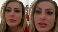 Andressa Urach chorou ao desabafar que não vai ir ao aniversário do filho. - YouTube/Andressa Urach