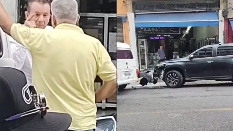 Celso Russomanno sofre acidente de carro e se envolve em briga de trânsito - Reprodução/Twitter