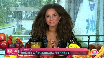 Domitila tomou café da manhã no 'Mais Você' nesta quarta-feira (19) - Reprodução/TV Globo