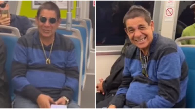 Zeca Pagodinho no metrô de Los Angeles, nos EUA - Instagram/@zecapagodinho