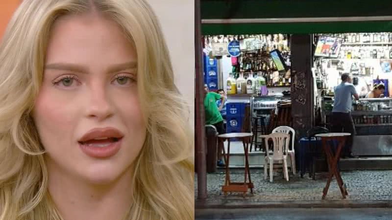 Cantora deu a entender que foi traída pelo ex-namorado no banheiro de um bar - TV Globo e Reprodução