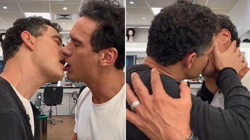 Carmo Dalla Vecchia e Domingos de Alcantara dão beijão nos bastidores de 'Amor Perfeito'. - Instagram/@carmodallavecchia