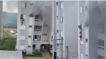 Avós pularam de prédio após incêndio provocado pela neta - Twitter