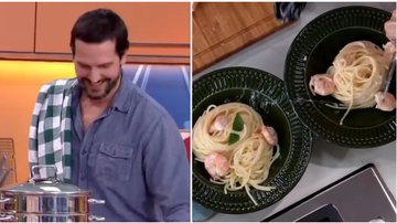Vladimir Brichta errou receita de espaghete com camarão no 'Panelaço' - GNT