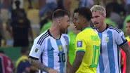 Rodrygo é alvo de racismo após discussão com Messi no Maracanã - Reprodução/TyC Sports