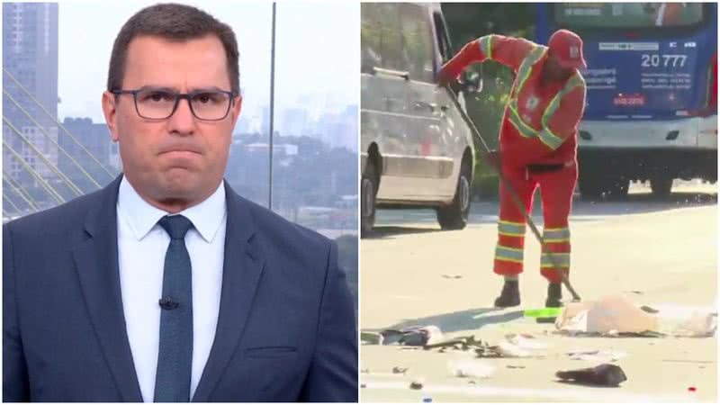 Âncora lamentou as consequências no trânsito. - TV Globo