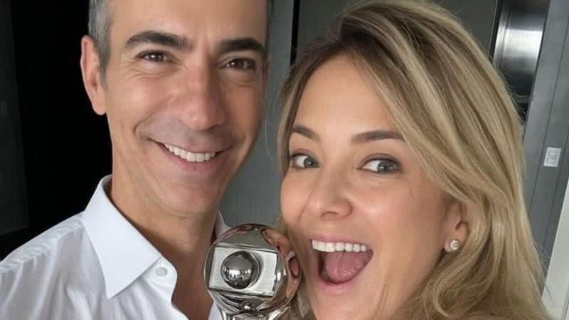 César Tralli e Ticiane Pinheiro comemoram o prêmio de 'Melhores do Ano' - Instagram/Ticiane Pinheiro