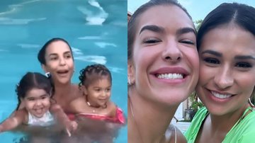 Ivete Sangalo brinca na piscina com filhas de Simone Mendes e Lore Improta - Reprodução/Redes sociais