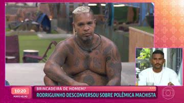 Pizane reage ao ver Rodriguinho mentindo sobre comentários que fez sobre Yasmin Brunet - TV Globo