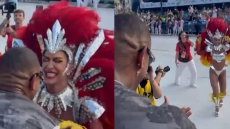 Lore Improta é Rainha de Bateria da Viradouro, escola campeã do carnaval do Rio de Janeiro, e seu marido, o Léo Santana prestigiou desfile - Reprodução/Instagram
