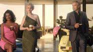 Da esquerda para direita: Simone Ashley, Julia Garner e George Clooney em comercial que mostra como o café tem a ver com a personalidade das pessoas - Divulgação