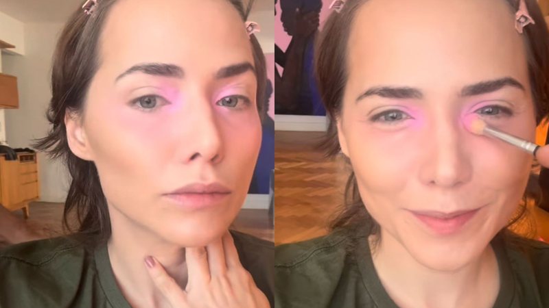 Funciona? Leticia Colin aposta em técnica com blush para disfarçar olheiras - Instagram/@leticiacolin