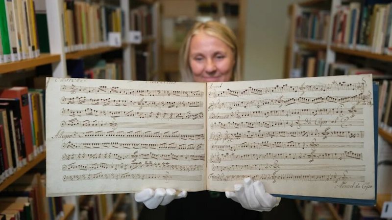 Nova música de Mozart é encontrada em biblioteca - Reprodução│@bild