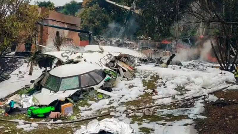 Animação recria como foi queda do avião da Voepass - Reprodução