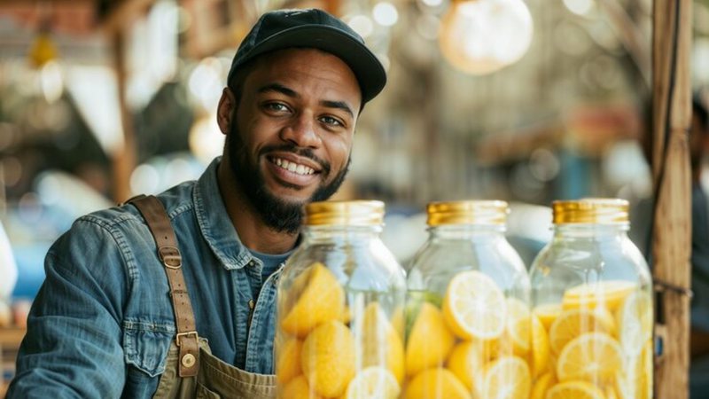 A venda de frutas e bebidas refrescantes é uma opção derenda extra no verão - Freepik