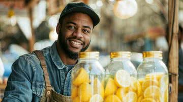 A venda de frutas e bebidas refrescantes é uma opção derenda extra no verão - Freepik