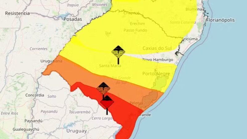 Rio Grande do Sul vai alagar de novo? - Divulgação│Inmet