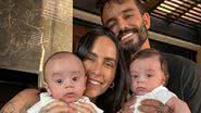 Clara Maia e André Coelho relatam dificuldades para conciliar sono de bebês gêmeos - Reprodução/Instagram