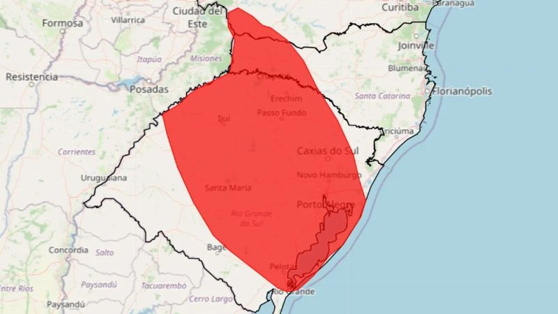 Alerta vermelho: Inmet faz alerta para ciclone em três regiões do Brasil - veja onde - Reprodução/Inmet