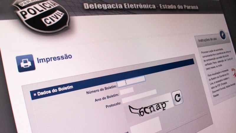 Saiba quanto e como fazer o boletim online - Reprodução/Secretária de Segurança Pública do Paraná