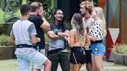 Diego, Danrley, Carolina,Isabella, Alan e Vanderson discutem prova. - Globo/Victor Pollak