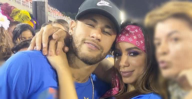 Neymar Jr. e Anitta juntos em um camarote da Sapucaí, no Rio de Janeiro (RJ) - Reprodução/Instagram