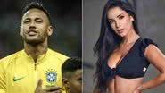 Neymar Jr. e a modelo Nathália Félix. - Reprodução/ Instagram