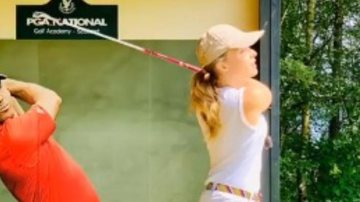 Angélica pratica golfe durante férias na Europa - Reprodução/Instagram
