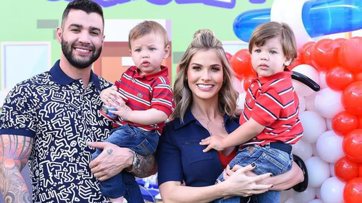 Gusttavo Lima e Andressa Suita celebram aniversário de caçula