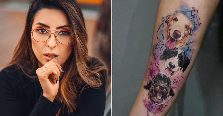 Tatuadora se especializa em desenhos de pets realistas. - Reprodução/ Instagram