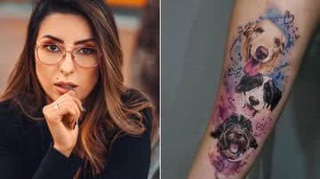 Tatuadora se especializa em desenhos de pets realistas. - Reprodução/ Instagram