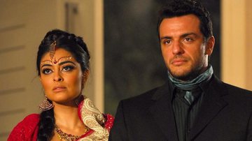 Raj (Rodrigo Lombardi) e Maya (Juliana Paes). - TV Globo / Renato Rocha Miranda