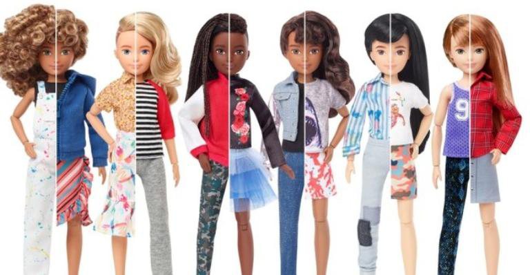Linha "Creatable World" de bonecos sem gênero em prol da diversidade. - Divulgação/Mattel