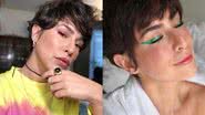 A atriz aderiu à tendência e está arrasando nas maquiagens coloridas - Instagram/@fepaesleme