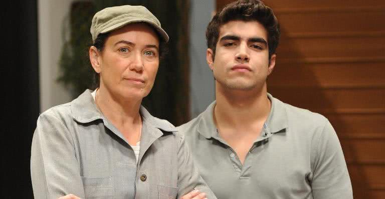 Griselda (Lília Cabral) e Antenor (Caio Castro) - TV GLOBO / Alex Carvalho