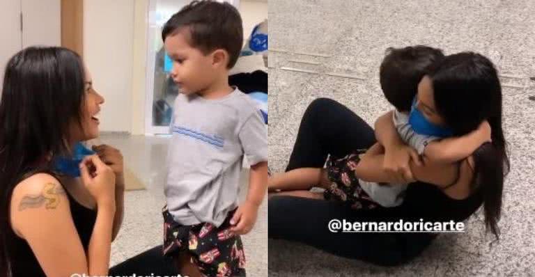 Flayslane tem reação emocionante ao se reencontrar com o filho - Reprodução/Instagram