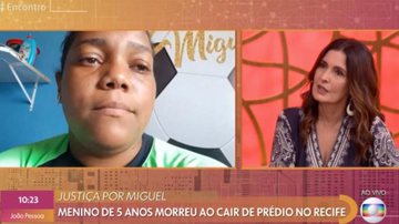 Fátima Bernardes se emociona ao conversar com Mirtes Renata - TV Globo