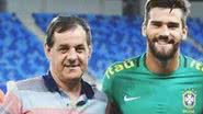 José Agostinho e o filho Alisson Becker - Instagram/@alissonbecker