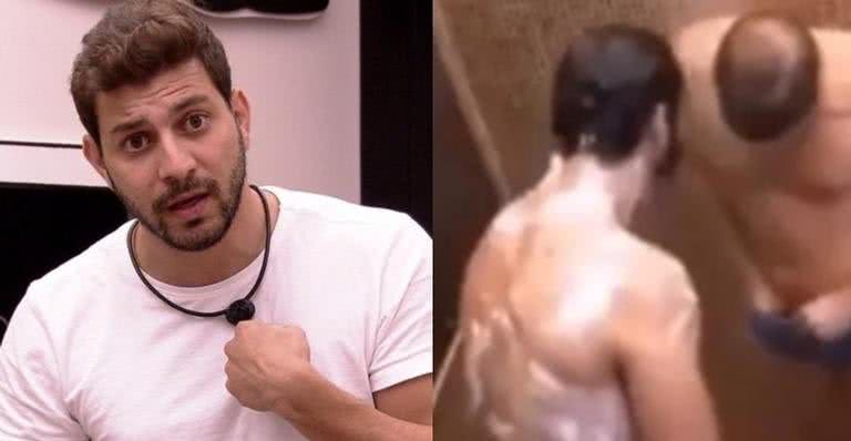 Caio e Rodolffo tomam banho juntos no 'BBB21' - Reprodução/Globo