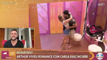 Arthur declarou que não aprofundou as conversas com Carla devido à correria - TV Globo