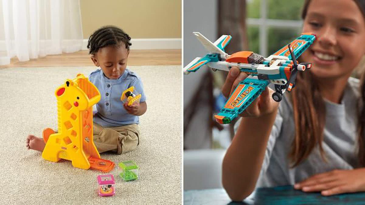 Girafa Pick a Block, Fisher Price, Mattel - WT Promoções