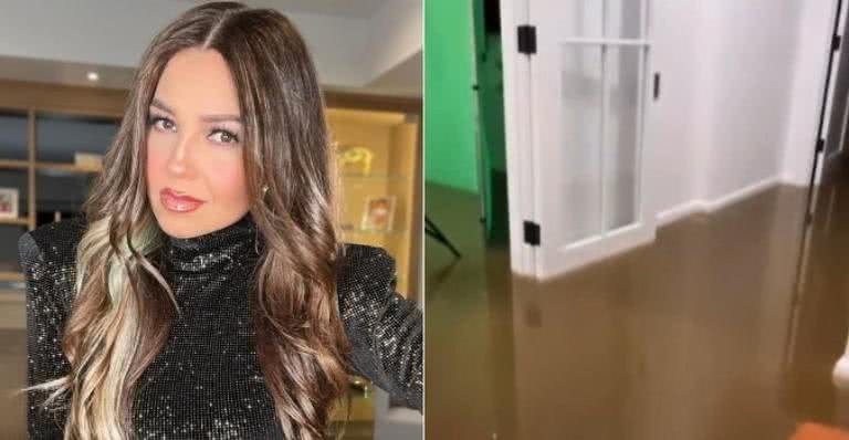 Thalia teve a casa inundada após tempestade - Reprodução/ Instagram